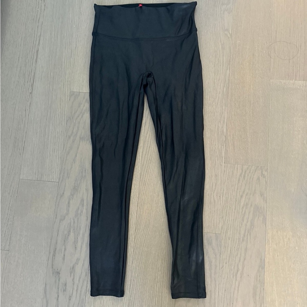SPANX Black Faux Leather Leggings